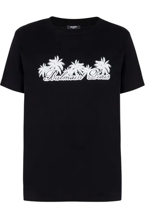 Balmain T-shirt med palmetryk