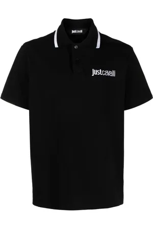 Roberto Cavalli Polo i piqué med broderet logo