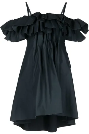 GOEN.J Flæsekjole med cold-shoulder-snit