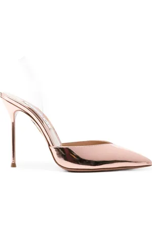 Aquazzura V Plexi 110mm pumps i læder
