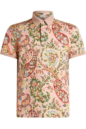 Etro Polo med blomstret paisleytryk