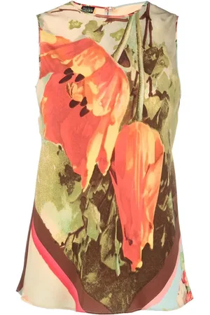 Jean Paul Gaultier Silkebluse med blomstret tryk fra 00