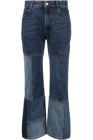 Chloé Cropped jeans med patchwork og svaj