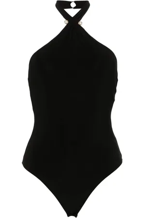 NISSA Bodysuit med halterneck og imiterede perler