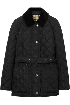Burberry Diamant-quiltet jakke med EKD-broderi