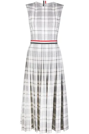 Thom Browne Ternet kjole med plisseringer
