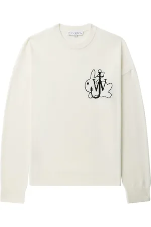 J.W.Anderson Intarsiastrikket trøje med logo