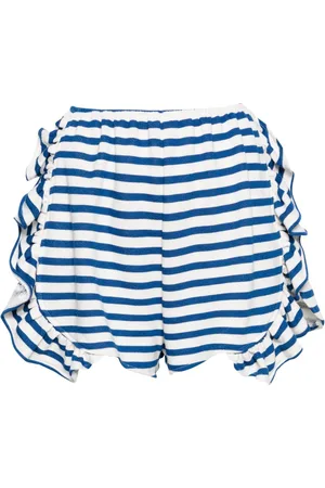Ioana Ciolacu Striped Peony shorts med flæser