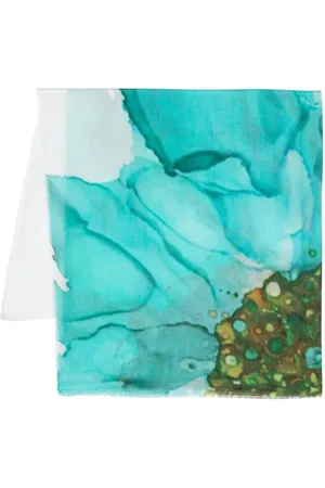 Faliero Sarti Tiffany tørklæde med akvarel-blomster
