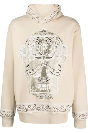 Philipp Plein Langærmet Paisley Strass hættetrøje