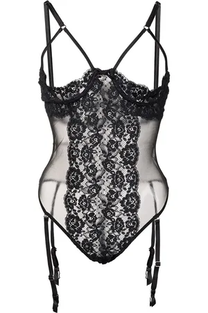FLEUR DU MAL Foxy peek-a-boo bodysuit med blonder
