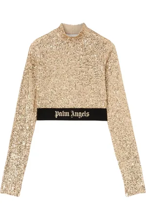 Palm Angels Langærmet skjorte med paillet-design