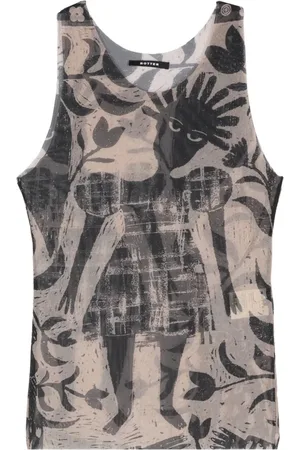 Botter Vest i mesh med tryk