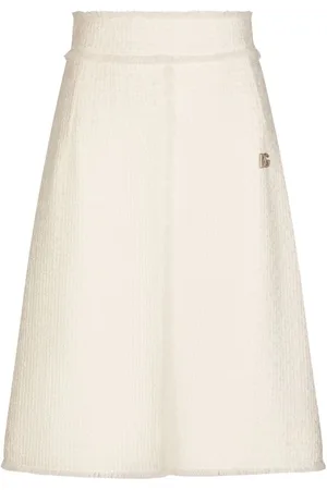 Dolce & Gabbana Mellemlang nederdel i tweed med slids foran