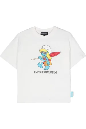 Emporio Armani T-shirt med The Smurfs-print
