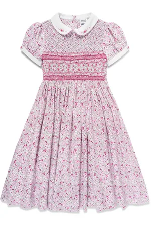Sarah Louise Smock-kjole med blomstertryk