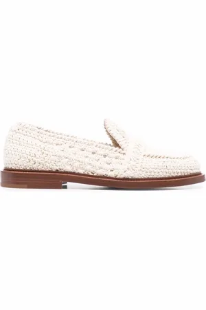 Chloé Vævede læder-loafers