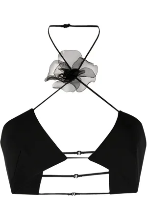 Nensi Dojaka Cropped top med blomstret applikation