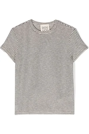 DOUUOD KIDS Stribet T-shirt i bomuldsblanding