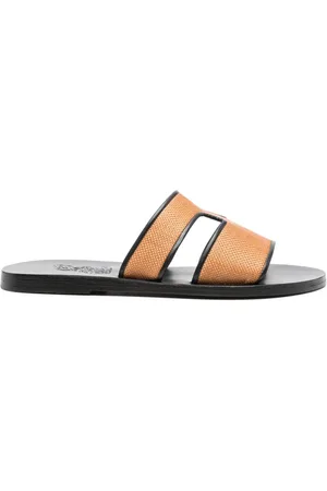 Ancient Greek Sandals Apteros sandaler i vævet kurv
