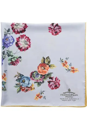 Prada Tørklæde i twill med blomstertryk