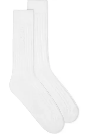 VERSACE Ribstrikkede strømper med broderet logo