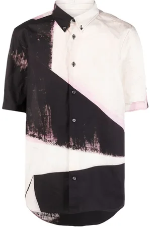 Alexander McQueen Brushstroke skjorte med korte ærmer
