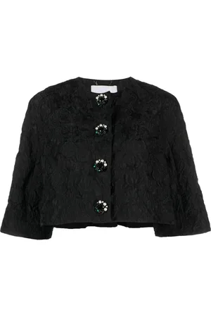 Erdem Tekstureret cropped jakke