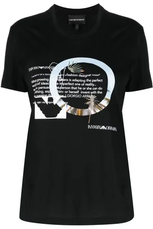 Emporio Armani T-shirt med slogantryk
