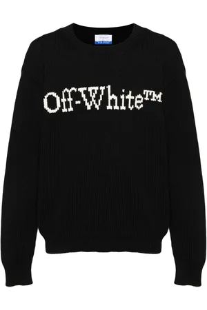 OFF-WHITE Intarsiastrikket trøje med logo