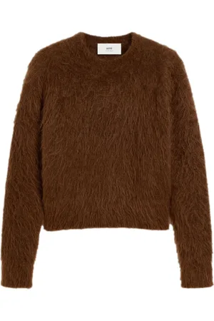 Ami Sweater i børstet alpaka- og mohairblanding