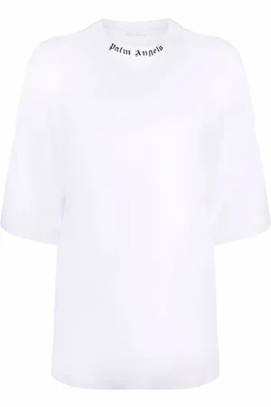 Palm Angels T-shirt med logotryk og høj hals