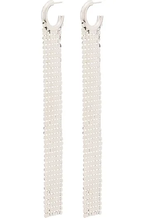 Paco rabanne Sølvtonede Pixel chainmail-øreringe