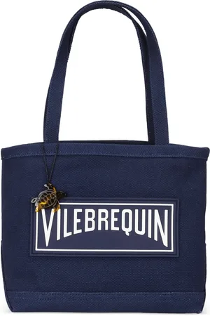 Vilebrequin Strandtaske med logoapplikation