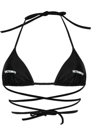 Vetements Trekantet bikinitop med logotryk