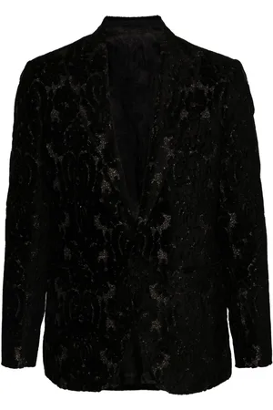Etro Enkeltradet blazer med devoré-effekt