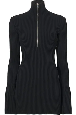 Proenza Schouler Ribstrikket top med kort lynlås