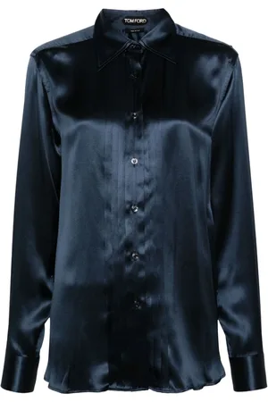 Tom Ford Silkeskjorte med pintuck-detalje