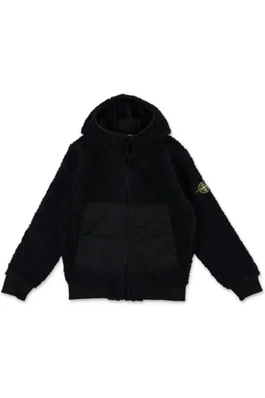 Stone Island Hættetrøje med lynlås og Compass-motiv