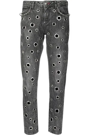 Philipp Plein Boyfriend-jeans med ringdetalje