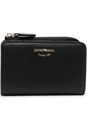 Emporio Armani Kortholder i læder med indgraveret logo