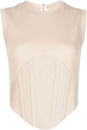 DION LEE Finribbet korset-tanktop