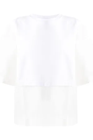 Fabiana Filippi Semi-gennemsigtig T-shirt med paneler