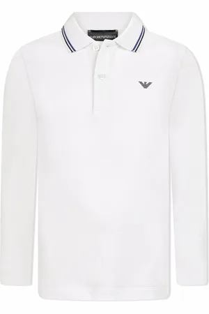 Emporio Armani Polo med lange ærmer og logotryk