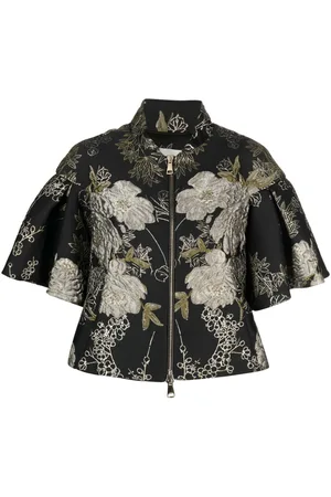 GEMY MAALOUF Blomstret bluse i jacquard