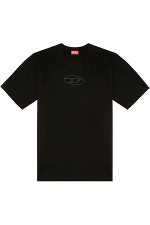 Diesel T-shirt i økologisk bomuld med udskæringsdetalje