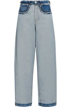 Marni Jeans med brede ben, mellemhøj talje og paneler