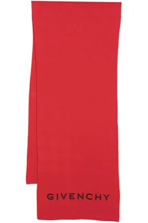 Givenchy Intarsia-strikket tørklæde med logo