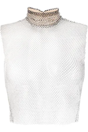 GENNY Krystaludsmykket tanktop med chainmail-effekt