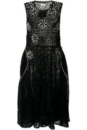 NOIR KEI NINOMIYA Blomstret midi-kjole i strik